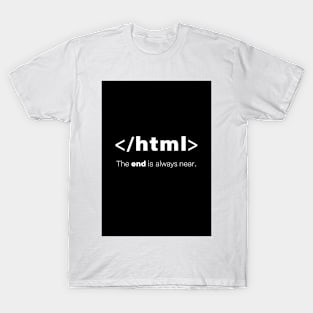 Coding Cards, Graphics Filled With HTML Coding Jokes T-Shirt